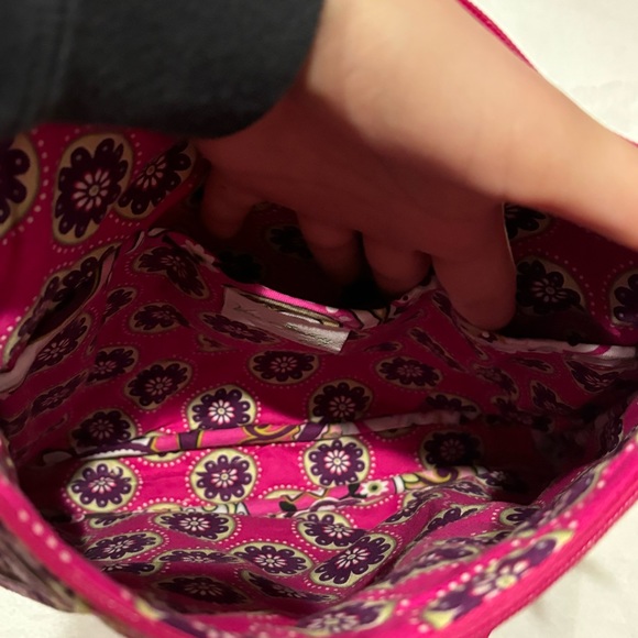 VERA BRADLEY Hipster Crossbody Satchel Bag Pink Very Berry Paisley Pattern - Picture 12 of 12